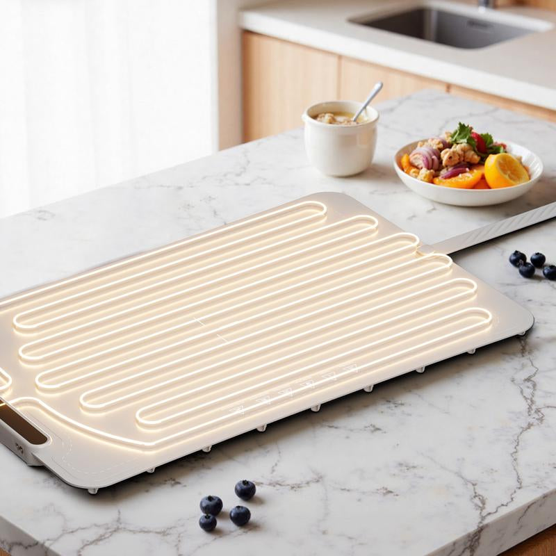 COWSAR Ultra-Thin Electric Food Warming Mat – Rapid Full-Surface Heating with 3 Temperature Settings, Child Lock Safety, and Portable Design for Home, Parties, and Travel