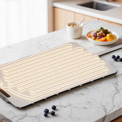 COWSAR Ultra-Thin Electric Food Warming Mat – Rapid Full-Surface Heating with 3 Temperature Settings, Child Lock Safety, and Portable Design for Home, Parties, and Travel