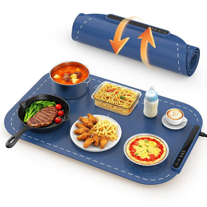 COWSAR Ultra-Thin Electric Food Warming Mat – Rapid Full-Surface Heating with 3 Temperature Settings, Child Lock Safety, and Portable Design for Home, Parties, and Travel