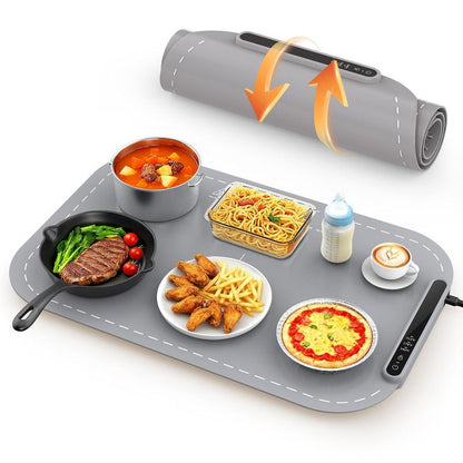 COWSAR Ultra-Thin Electric Food Warming Mat – Rapid Full-Surface Heating with 3 Temperature Settings, Child Lock Safety, and Portable Design for Home, Parties, and Travel