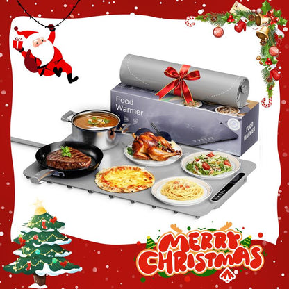COWSAR Ultra-Thin Electric Food Warming Mat – Rapid Full-Surface Heating with 3 Temperature Settings, Child Lock Safety, and Portable Design for Home, Parties, and Travel